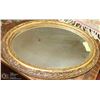 Image 1 : ESTATE GOLD TONE CARVED STYLE OVAL MIRROR