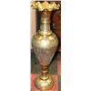 Image 1 : LARGE ETCHED BRASS VASE