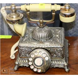 VINTAGE ESTATE BAKELITE AND SILVERPLATED ROTARY