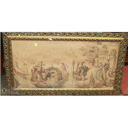 ANTIQUE NEEDLEPOINT PICTURE