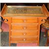 Image 1 : VINTAGE TEAK HANDCARVED MALAYSIAN 4 DRAWER CABINET