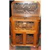 Image 1 : VINTAGE TEAK HAND CARVED BAR UNIT WITH CUP