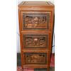 Image 1 : VINTAGE TEAK AND CARVED FILING CABINET