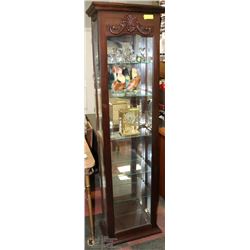 WOOD AND GLASS CURIO CABINET