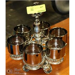 ESTATE 6PC LIQUOR GLASS SET WITH STAND
