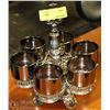 Image 1 : ESTATE 6PC LIQUOR GLASS SET WITH STAND