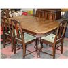 Image 1 : ANTIQUE DINING ROOM SUITE INCL TABLE, HUTCH & 6