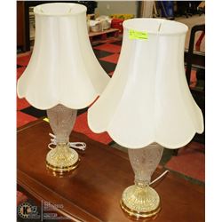 PAIR OF ESTATE CRYSTAL LAMPS