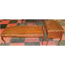 FRENCH PROVINCIAL STYLE COFFEE AND END TABLE