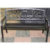 Image 1 : ASSEMBLED CAST & STEEL PATIO BENCH