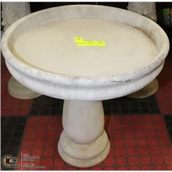 CONCRETE BIRDBATH 2 PIECES  15" X 15"