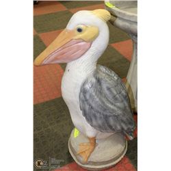 CONCRETE PAINTED PELICAN 28" HIGH