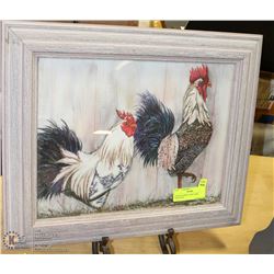 WOOD FRAMED FARM YARD CHICKEN &