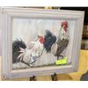 Image 1 : WOOD FRAMED FARM YARD CHICKEN &