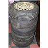 Image 1 : LOT OF 5 TIRES ON MATCHING RIMS 195/60R15