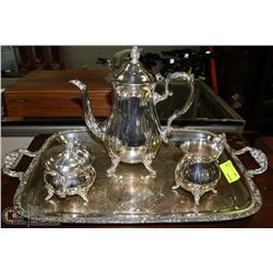 ESTATE VINTAGE TEA SERVICE SET WITH TRAY