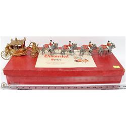 CAST METAL BRITIANS QUEENS CORONATION STAGE COACH