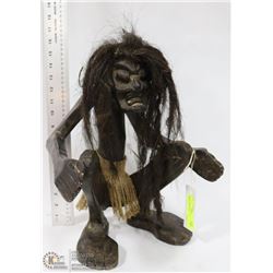 NATIVE AFRICAN STATUE, PRIMITIVE 16" TALL