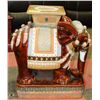 Image 1 : ESTATE HAND PAINTED CERAMIC ELEPHANT PLANT STAND