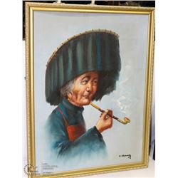 FRAMED CHINESE LADY PAINTING