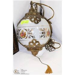 VINTAGE HANGING GLOBE LAMP