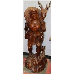 VINTAGE HAND CARVED CIGAR STORE INDIAN