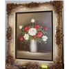 Image 1 : FRAMED FLOWER CANVAS PICTURE