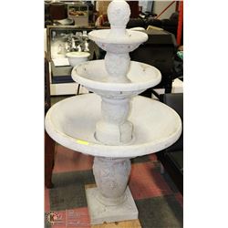 LARGE CONCRETE FOUNTAIN 5 PIECES 62" H X 32" W