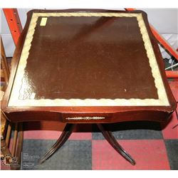 VINTAGE WOOD CARVED STYLE END TABLE