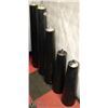 Image 1 : LOT OF 5 OUTDOOR PILLAR STYLE TORCHES 28"TO 44"