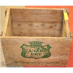 VINTAGE CANADA DRY WOOD SODA CRATE