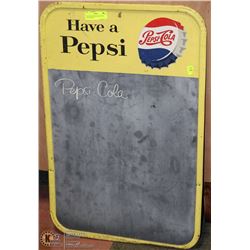 1950'S PEPSI CHALK BOARD TIN ADVERTISING SIGN