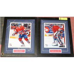 2 FRAMED MONTREAL CANADIENS PICTURES INCL JOSE