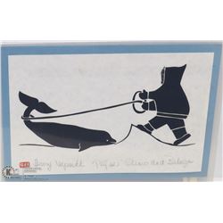 HENRI NAPOARTUK ESKIMO ARTIST DRAWING