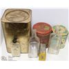 Image 1 : BOX OF ASSORTED VINTAGE TINS