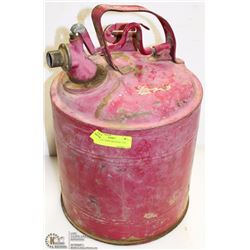 VINTAGE LARGE RED FUEL CAN