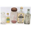 Image 1 : BOX OF MEDICINE BOTTLES, PINT CREAM BOTTLE CANNING