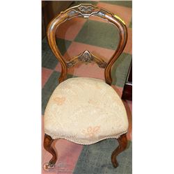 ANTIQUE BALLOON BACK CHAIR
