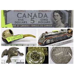 FEATURE  ASSORTMENT OF COINS, COLLECTIBLES