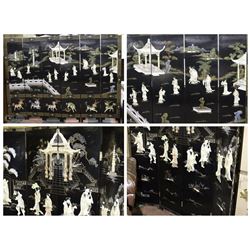 FEATURE MOTHER OF PEARL INLAID ROOM DIVIDERS