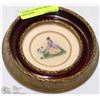 Image 1 : T.EATON CO 6" ROUND FRAME WITH NEEDLEPOINT
