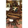 Image 1 : ANTIQUE DRESSING TABLE W/MIRROR &