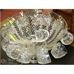 GLASS PUNCH BOWL SET