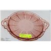 Image 1 : PINK DEPRESSION GLASS PLATTER