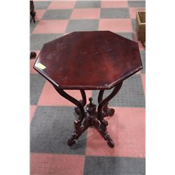 HEXAGON CHERRY WOOD TABLE 24" WIDE