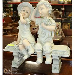 BOY AND GIRL LAWN ORNAMENT