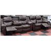 Image 2 : NEW BROWN LEATHERETTE RECLINING SOFA AND LOVE SEAT
