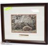 Image 1 : ROBERT BATEMAN "HEDGEHOG" FRAMED PRINT