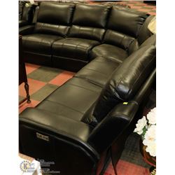 NEW BLACK LEATHERETTE ELECTRIC RECLINING
