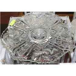 LARGE CUT GLASS PLATTER